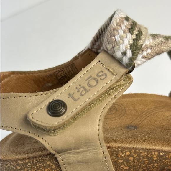 ❤️ Taos Footwear Beige and Olive Strappy Sandals 6.5 - Picture 9 of 9